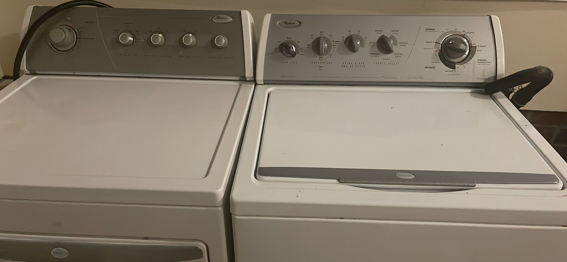 Whirlpool Gold Large Capacity Washer And Dryer Set  Dryer Takes A Little Longer To Dry Clothes Other Than That I Never Had Any Issues  