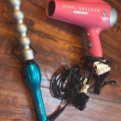 bubble wand and hair dryer