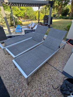 Outdoor Chaise Lounge Chairs Set of 2
