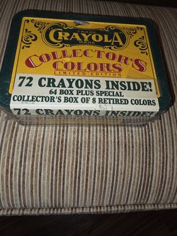 New unopened Vtg UN- pened/New Crayola 1991 Collectors Colors Limited Edition Tin 72 Crayons