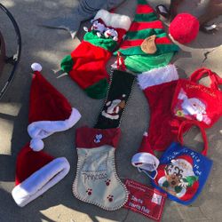Christmas Stockings Hats Bags Car Decor Antlers/nose 1 Wine Bag, Pet Hat