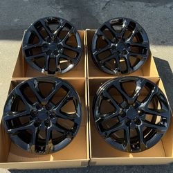 18” Chevrolet Traverse Original Rims In New Gloss Black Powder Coat