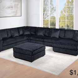 Modular Sectional Sofa With Ottoman 