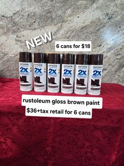 New case of rustoleum gloss brown paint