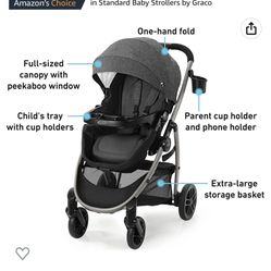 Graco Modes Pramette Stroller, 3 In 1 Baby Stroller