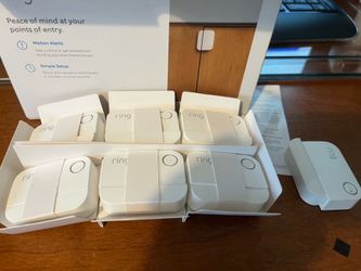 Ring alarm contact sensor  2nd Gen 6 pack new & 1 use