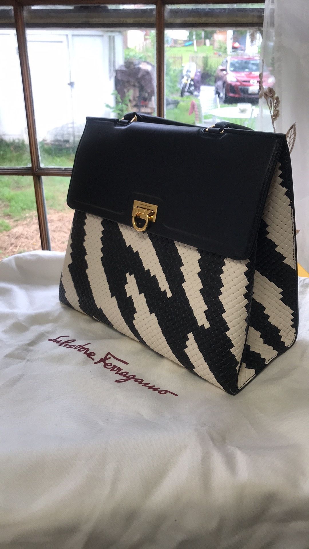 Salvatore Ferragamo Trifolio Top Handle Bag