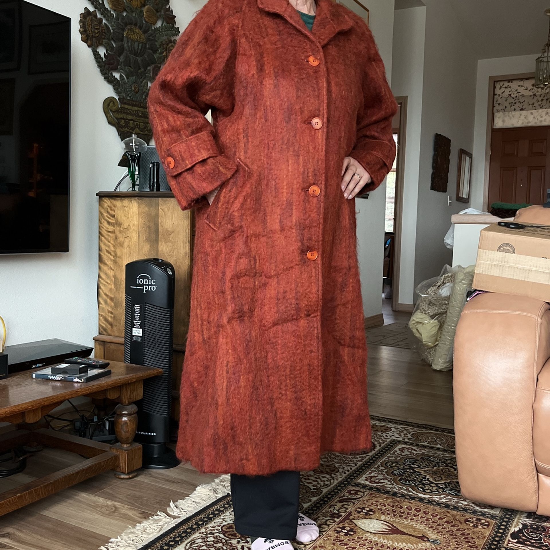 Vintage 80's Annandale Mohair Full Length Coat