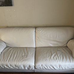 White Leather Couch