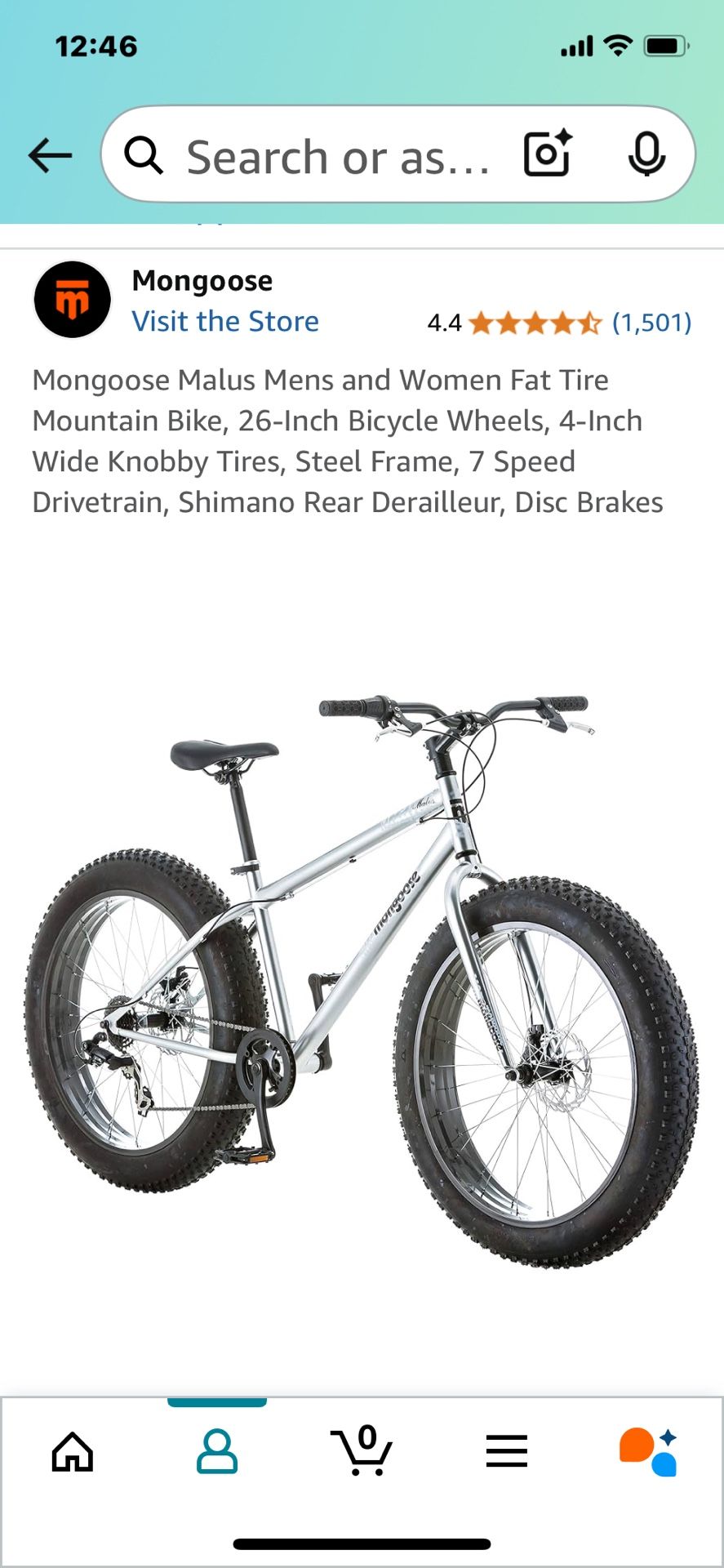 Mongoose Fat Tire Mountain Bike