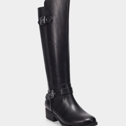 Women Knee High Riding Boots New  Black Size 9 W Wc 