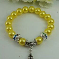 Yellow Eiffel Tower Bracelet 