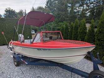 16' Boat + Trailer (Honda 40 OB, 55lbs Minn-Kota)