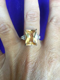 Golden Topaz cocktail ring NEW!