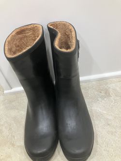 CHOOKA DELRIDGE MID RAIN BOOT - BLACK