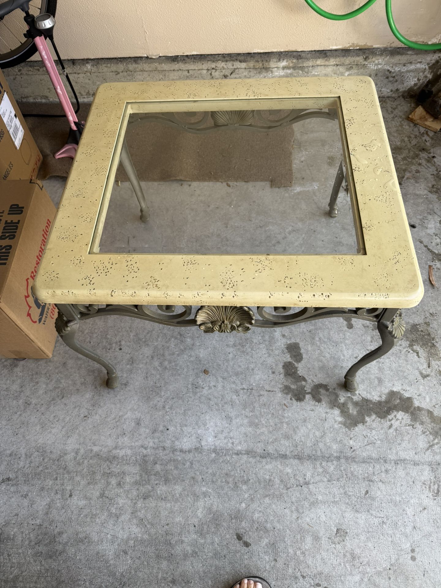 Coffee Table With Iron Legs