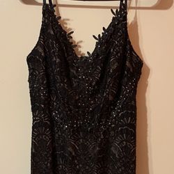 Black Lace Long Dress