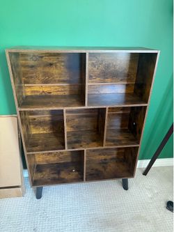 Brown wood shelf
