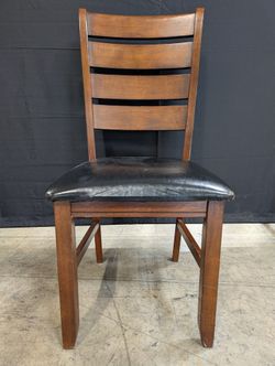 Sturdy Ladder Back Dining Chair with Upholstered Seat