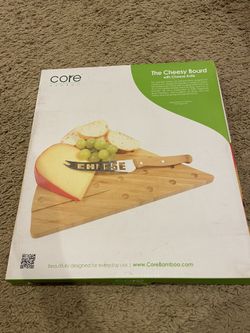 NEW CORE Bamboo the Cheese Board with Cheese Knife