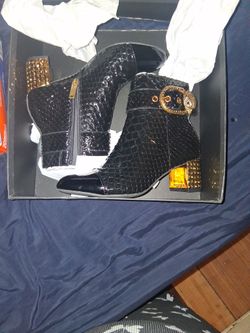 Snake Skin Ankle Boots
