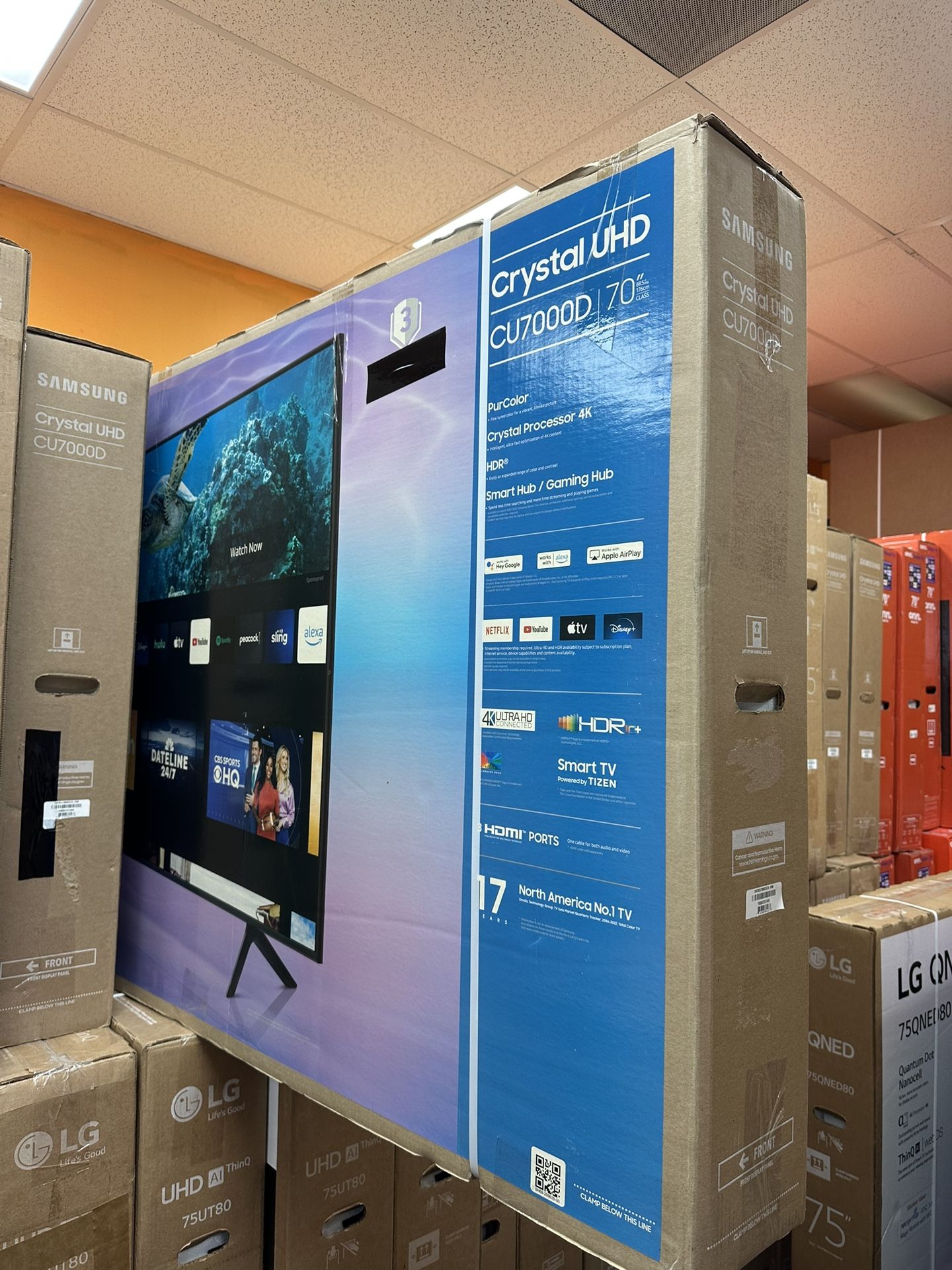 70”Samsung UHD 4K SMART TV