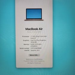 Macbook Air 2020 With Charger And Box