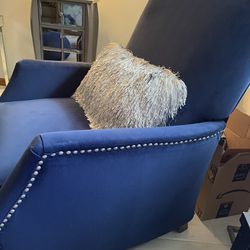 Blue recliner 