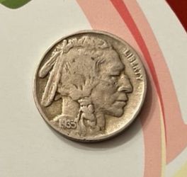 1935 Buffalo Nickel, Indian Head 5 Cents Coin
