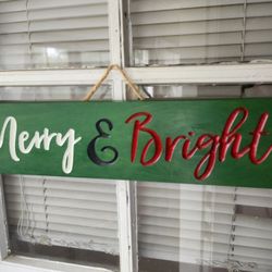 Wooden Christmas Sign