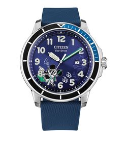 Citizen Eco Drive Disney Mickey Scuba Diving Stainless Steel Quartz Men's Watch, 46mm Item 220-64 | Model AW1707-09W  Brand: Citizen Eco Drive • Colle