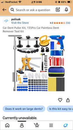 135-Piece Paintless Car Dent Repair Tool Kit