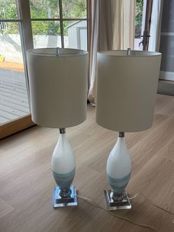 Set of 2 beautiful tall lamps