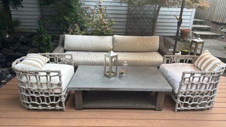 Dalton Patio Sofa + Coffee Table Set