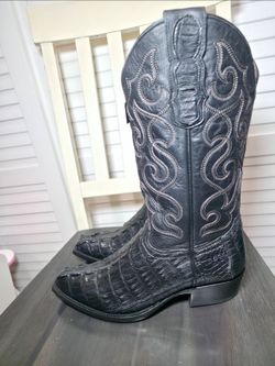 Moonshine Spirit Rock City Fuscus Caiman Western Boots Snip Toe BBME601 Men's Size 8.5 D