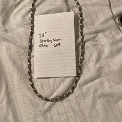 Sterling’s Silver 24.  Chain