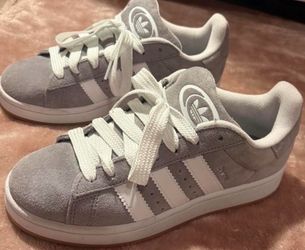 Adidas Campus Low Top Sneakers Gray Suede