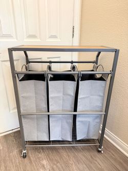 TRINITY Rolling Laundry Sorter Cart with Bags