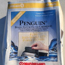Penguin ready-to-use filter cartridges. Fits Bio-Wheel 125 Power Filters