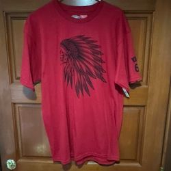 Vans Indian Head Dress Skull Red Large T-Shirt NWT