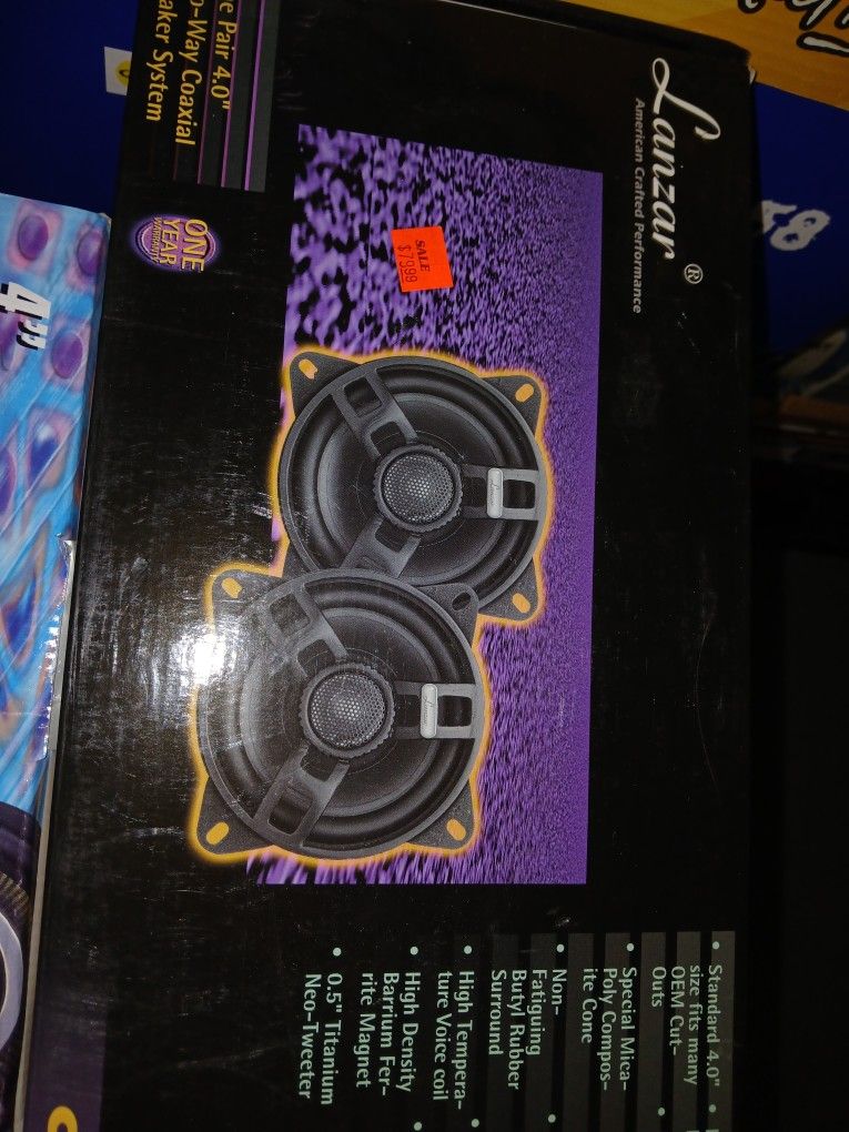 4inch Lanzar Motorcycle And Car Speakers $30firm Price Pickup Only Serious Buyers Please Yes It Is Avaliable