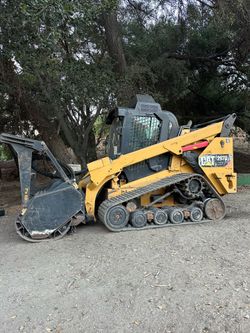 Tree mulcher lemon avocado pine#wood shredder skid steer machine