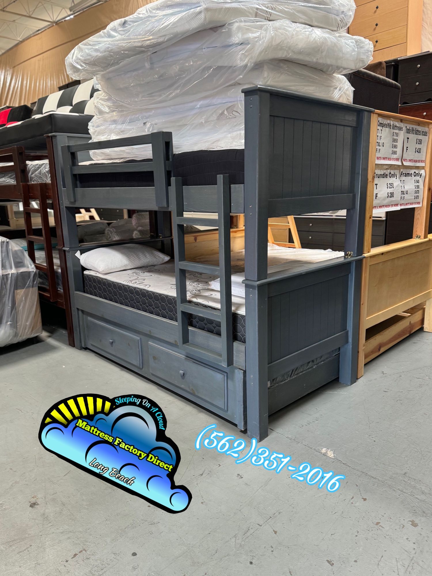 Triple Bunk Bed Twin With Mattresses Included 