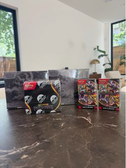 Pitch Black Pokemon Center ETB, Booster Box, and Booster Bundle