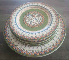 World Market Passaro Peacock Plates