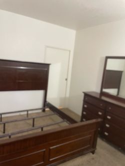 Dresser and king size bed frame