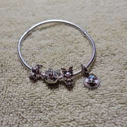 Pandora Minnie Head Bracelet  With 3 Charms