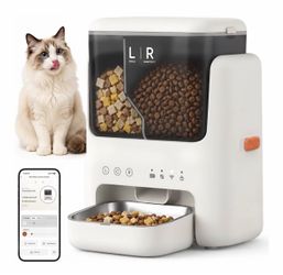 Smart Automatic Cat Feeder – Dual Food WiFi Pet Feeder – New in Box