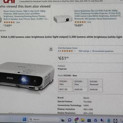 Epson Ex3260 Projector 