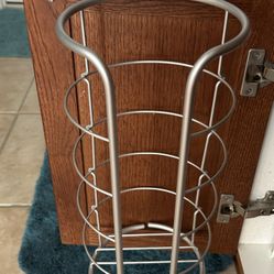 Over Cabinet Door/Toilet Tank Toilet Paper Holder/Plastic Bag Organizer 